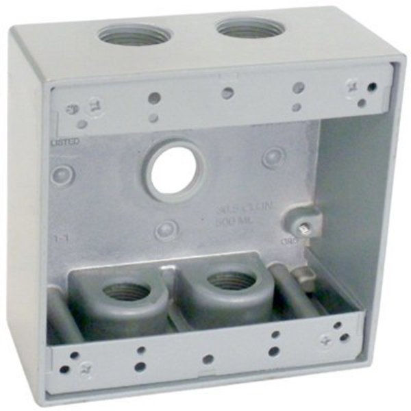 Hubbell Electrical Box, Outlet Box, 2 Gang TGB50-5
